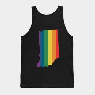 Indiana State Rainbow Tank Top